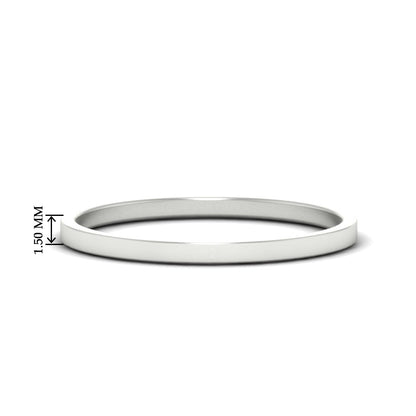 Unisex Classic Flat Cigar Band Fascinating Diamonds