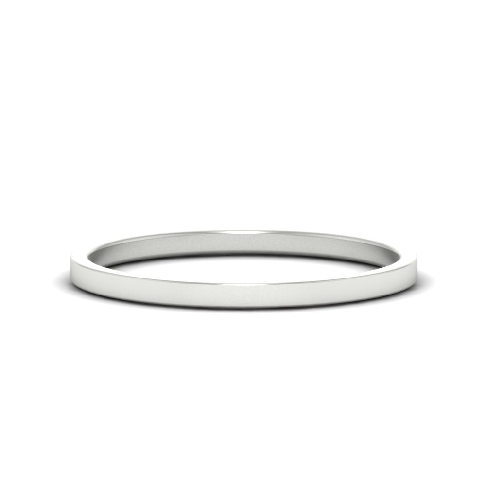 Unisex Classic Flat Cigar Band Fascinating Diamonds