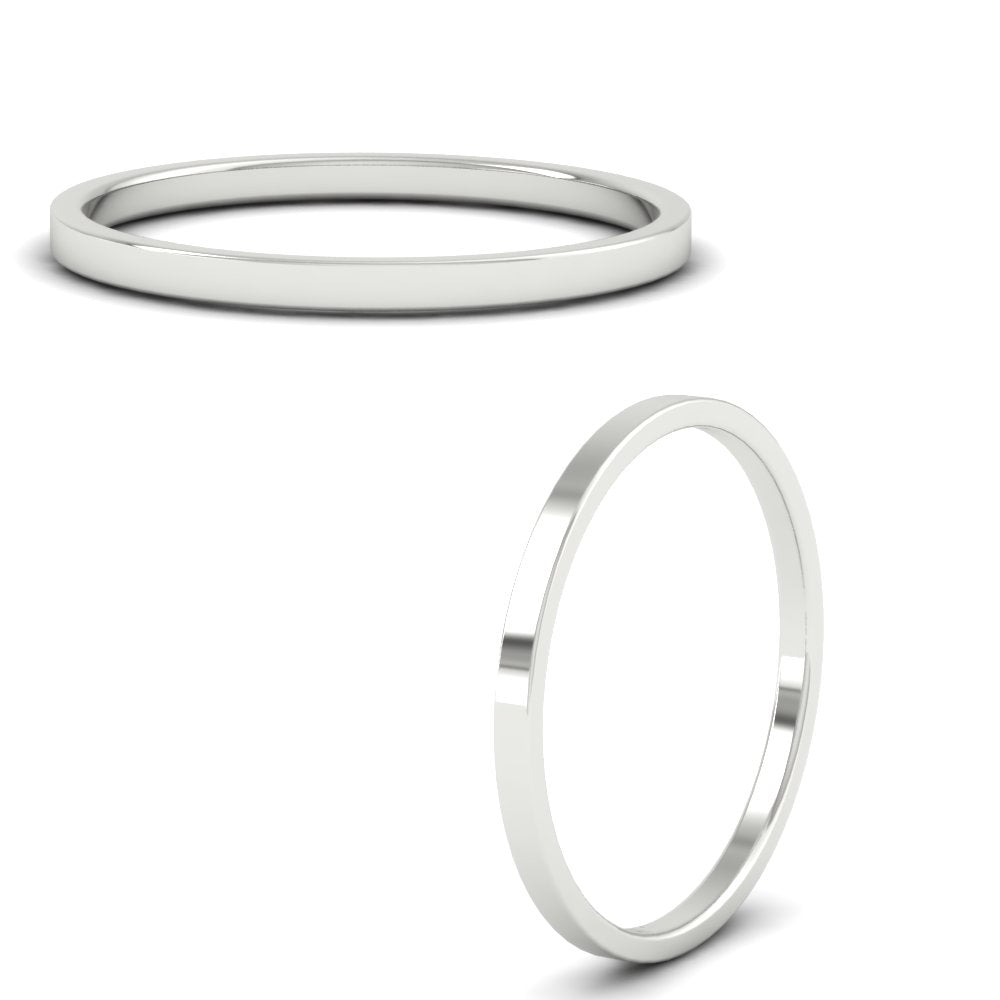 Unisex Classic Flat Cigar Band Fascinating Diamonds