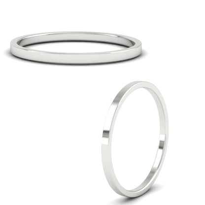 Unisex Classic Flat Cigar Band Fascinating Diamonds