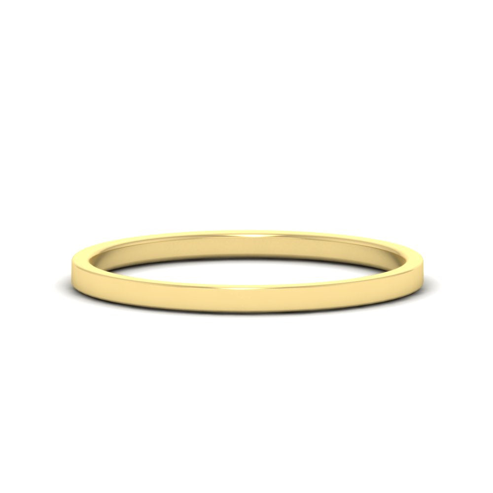 Unisex Classic Flat Cigar Band Fascinating Diamonds