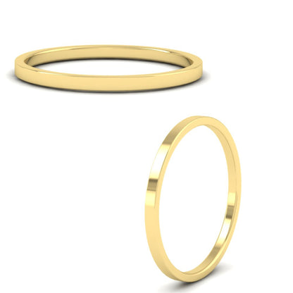 Unisex Classic Flat Cigar Band Fascinating Diamonds