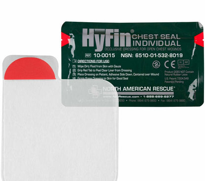 HyFin Chest Seal, 6" x 6" quakekits.com