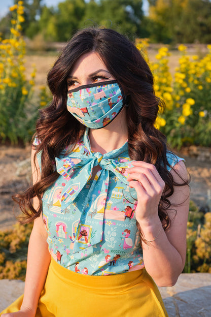 Beauty & the Beast Reversible Cotton Mask Retrolicious