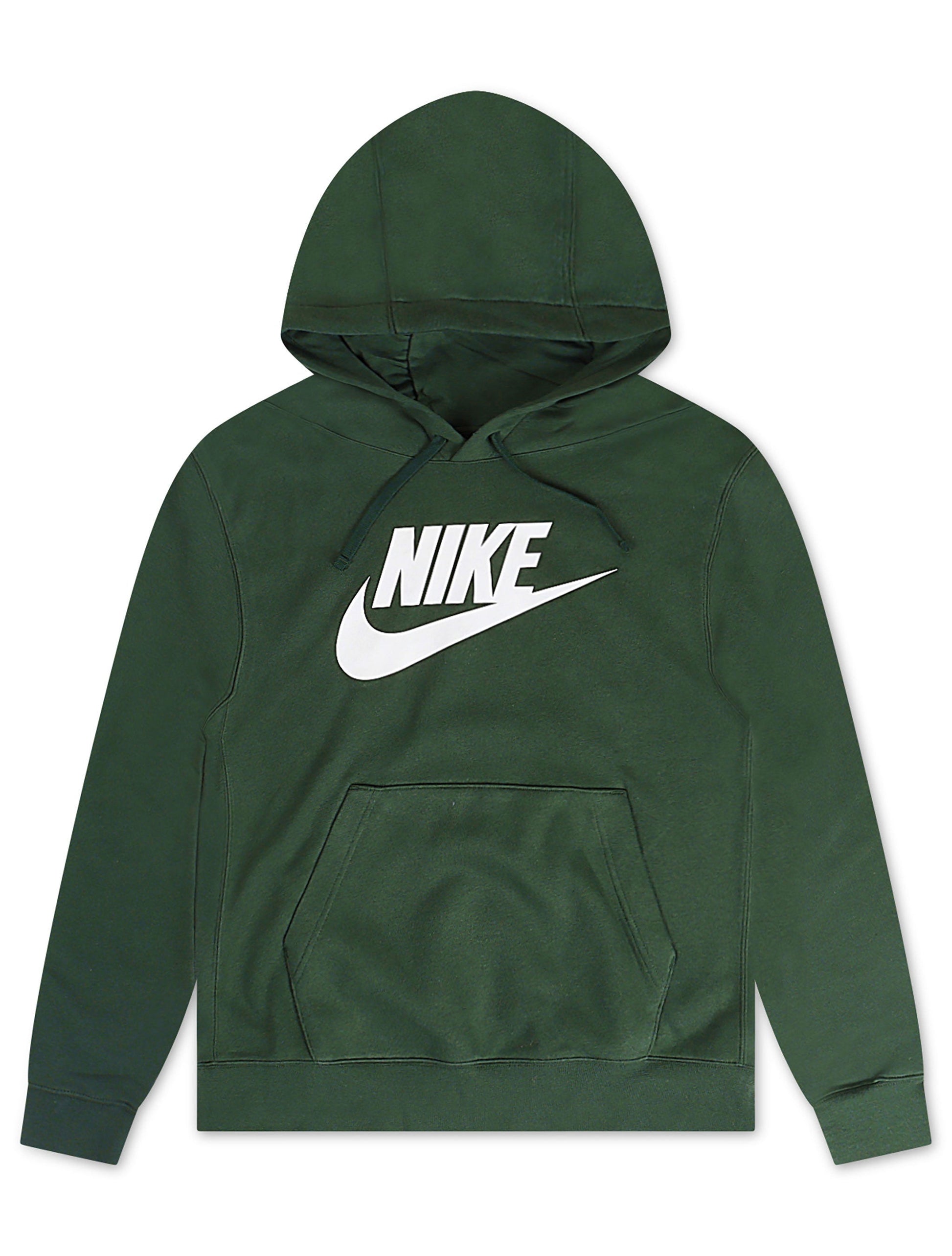 Nike Mens Sportswear Graphic Pullover Hoodie- Fir/White Denim Exchange