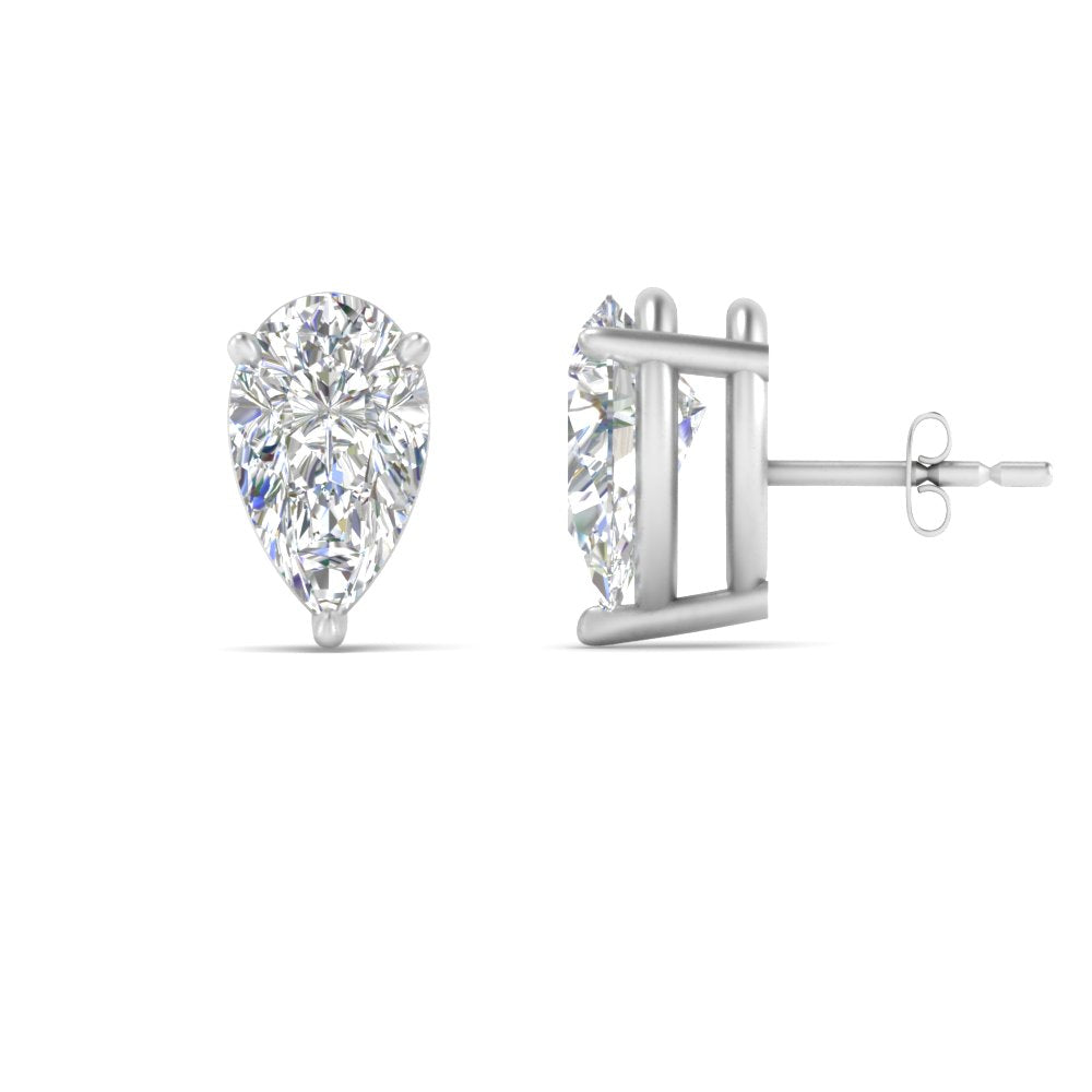 Diamond Pear Cut 3 Prong Earring Fascinating Diamonds