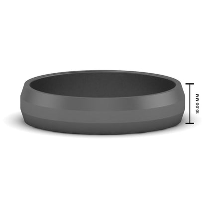 Wedding Band Beveled Edge Matte Fascinating Diamonds