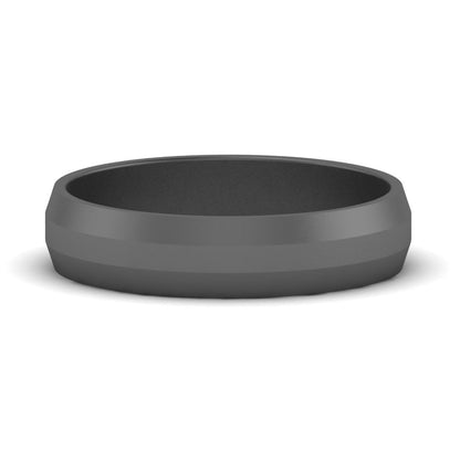 Wedding Band Beveled Edge Matte Fascinating Diamonds
