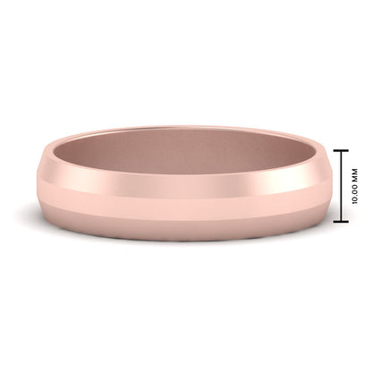 Wedding Band Beveled Edge Matte Fascinating Diamonds