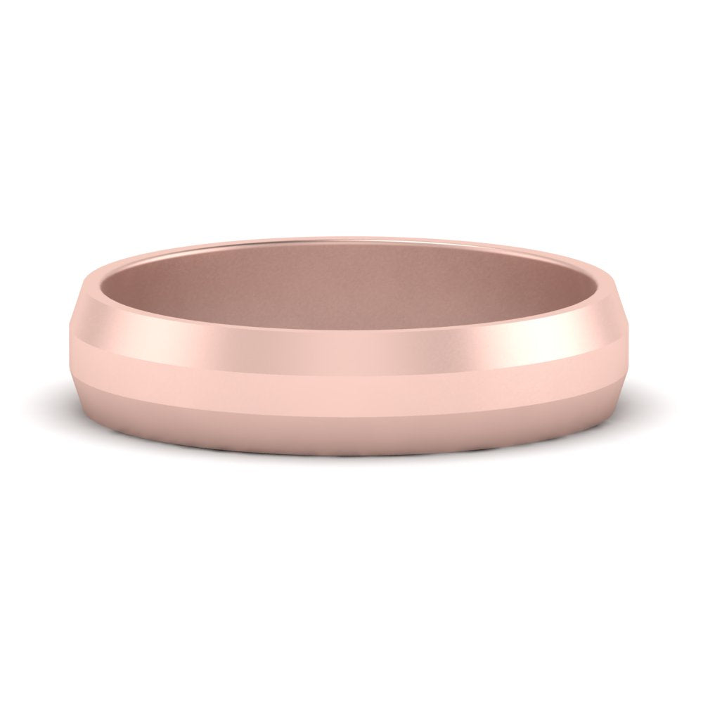 Wedding Band Beveled Edge Matte Fascinating Diamonds
