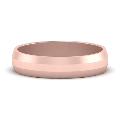 Wedding Band Beveled Edge Matte Fascinating Diamonds