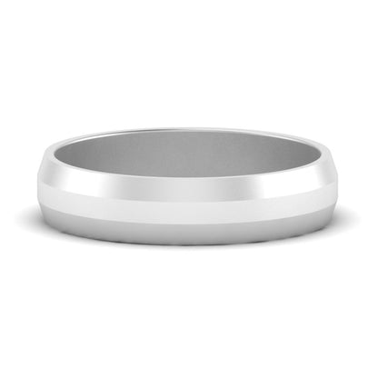 Wedding Band Beveled Edge Matte Fascinating Diamonds