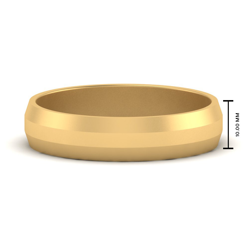Wedding Band Beveled Edge Matte Fascinating Diamonds