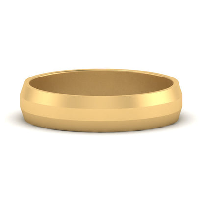 Wedding Band Beveled Edge Matte Fascinating Diamonds