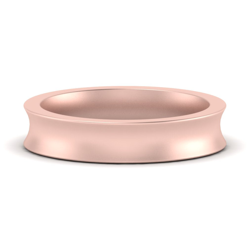 Comfort Fit Concave Mens Band Fascinating Diamonds