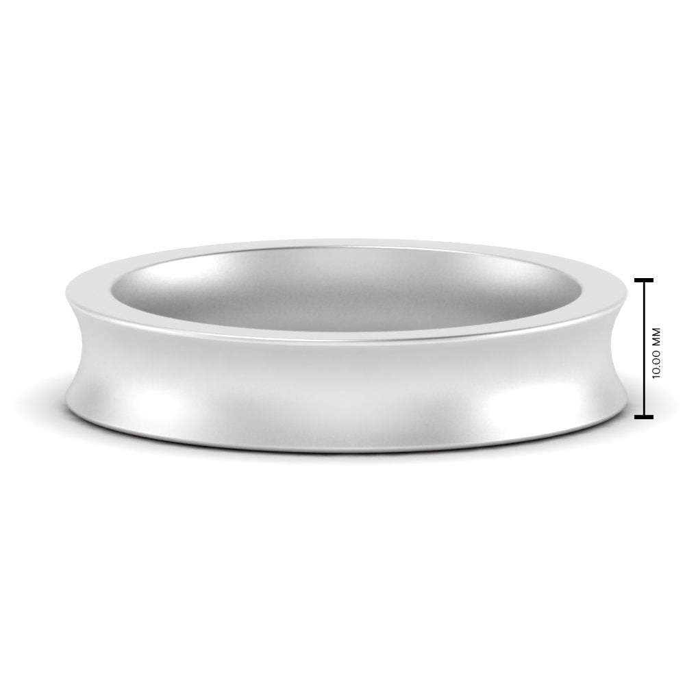 Comfort Fit Concave Mens Band Fascinating Diamonds