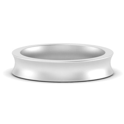 Comfort Fit Concave Mens Band Fascinating Diamonds