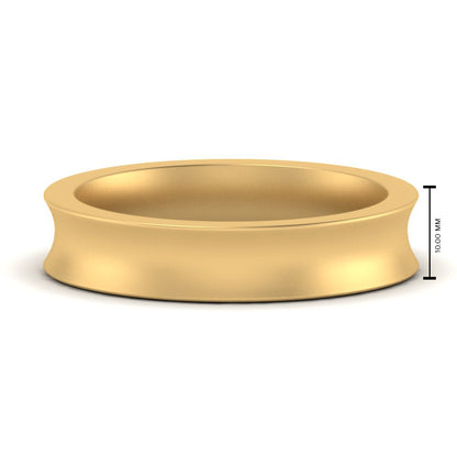 Comfort Fit Concave Mens Band Fascinating Diamonds
