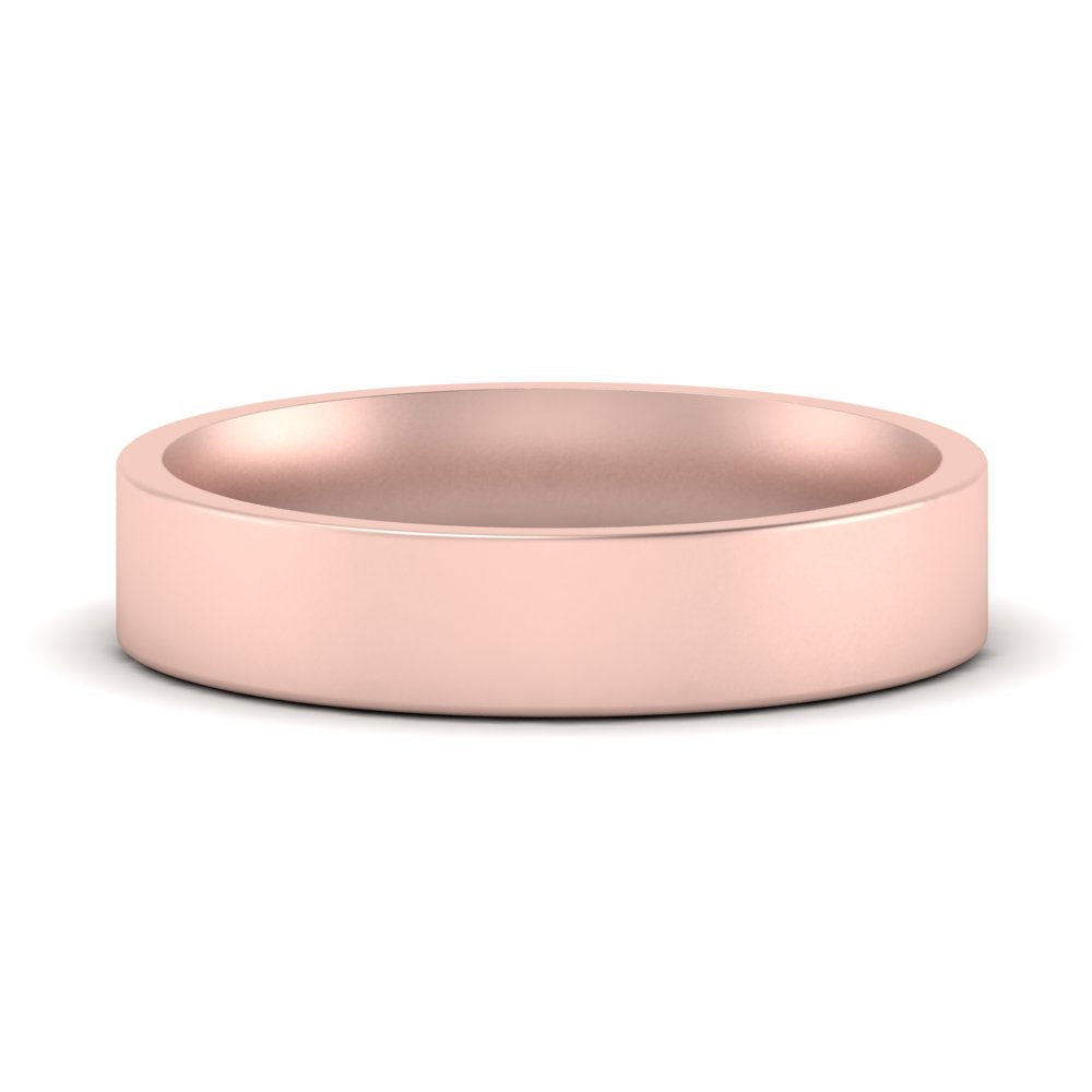 Comfort Fit Flat 4 mm Mens Wedding Band Fascinating Diamonds