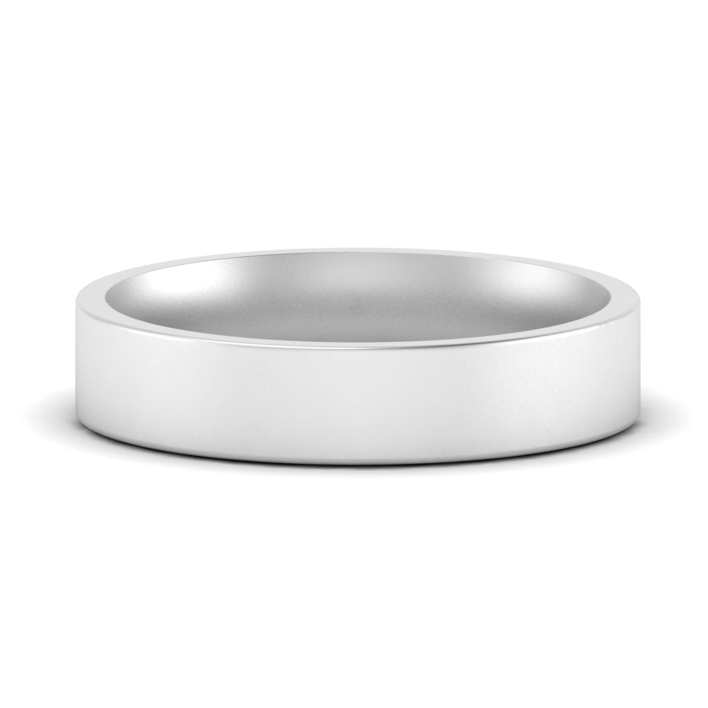 Comfort Fit Flat 4 mm Mens Wedding Band Fascinating Diamonds