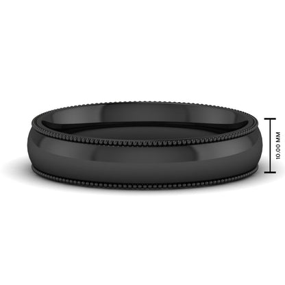 Comfort Fit Wedding Band Milgrain Edge Fascinating Diamonds