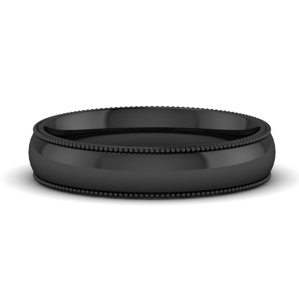 Comfort Fit Wedding Band Milgrain Edge Fascinating Diamonds