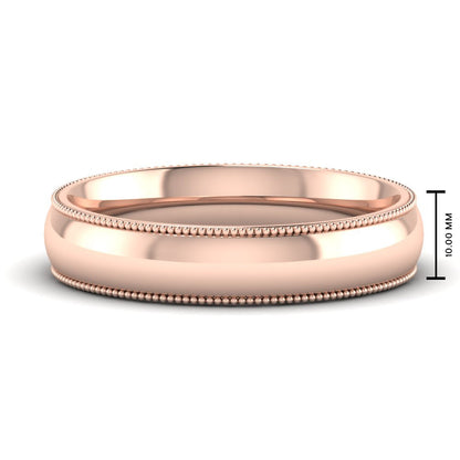 Comfort Fit Wedding Band Milgrain Edge Fascinating Diamonds