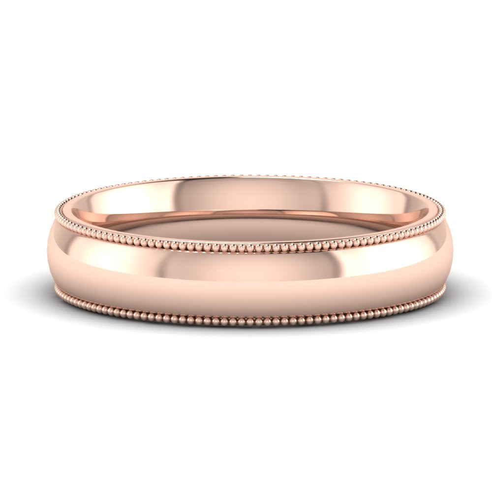 Comfort Fit Wedding Band Milgrain Edge Fascinating Diamonds