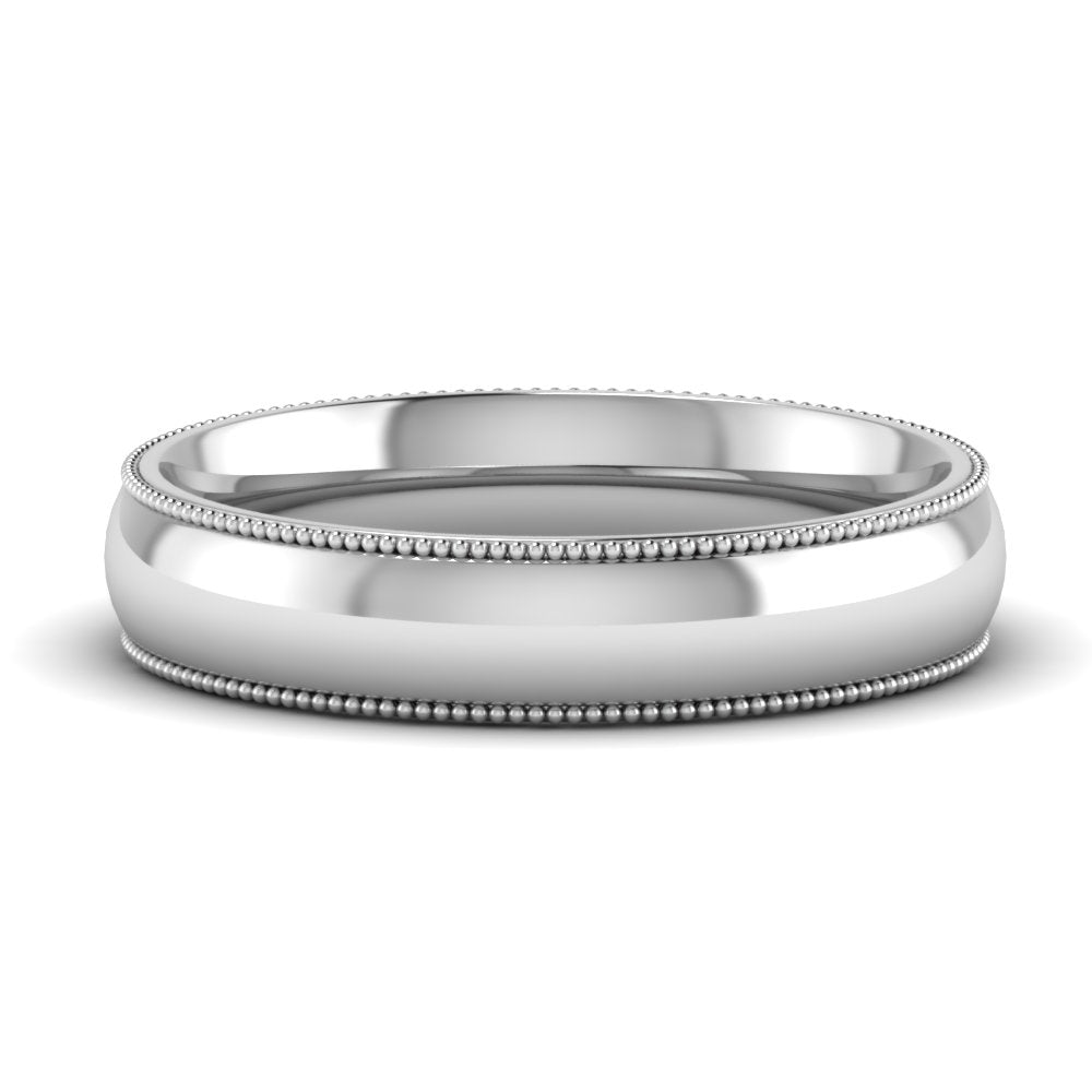 Comfort Fit Wedding Band Milgrain Edge Fascinating Diamonds