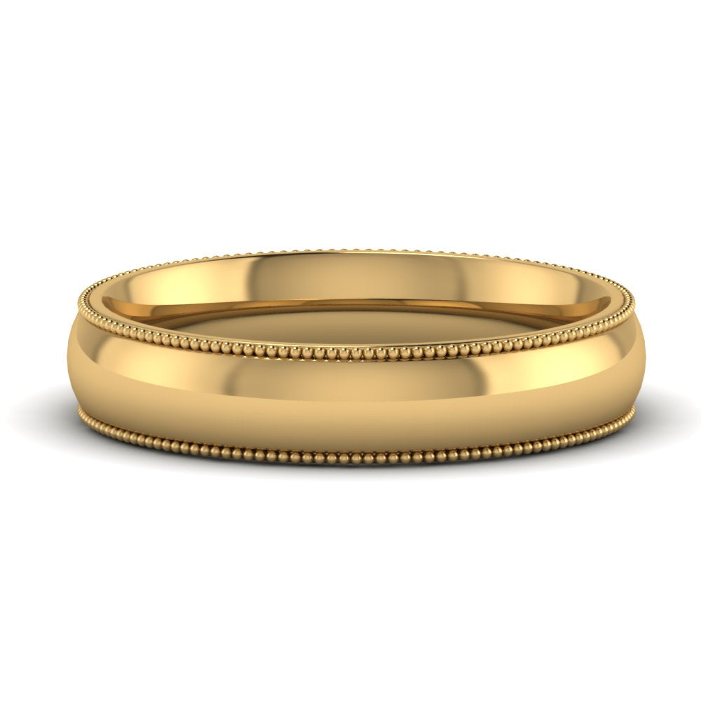 Comfort Fit Wedding Band Milgrain Edge Fascinating Diamonds