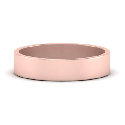 5 mm Flat Gold Wedding Band Fascinating Diamonds