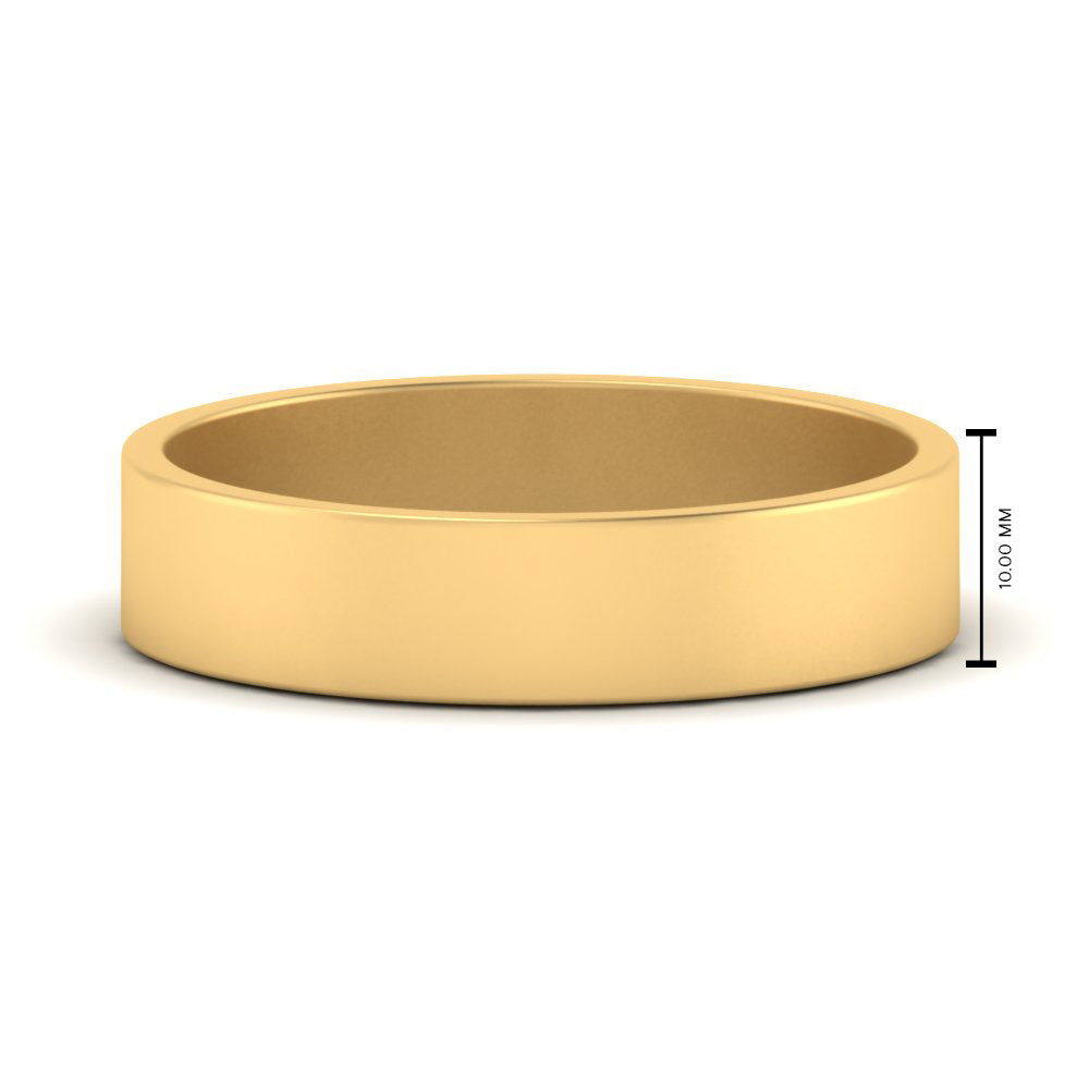 5 mm Flat Gold Wedding Band Fascinating Diamonds