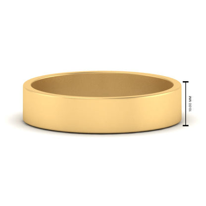 5 mm Flat Gold Wedding Band Fascinating Diamonds