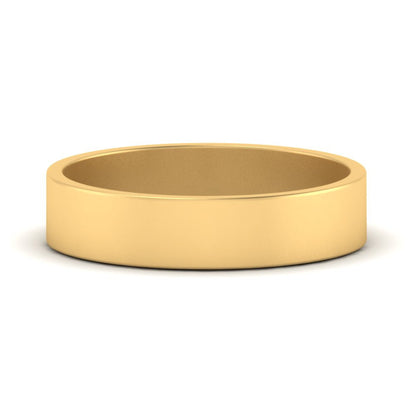 5 mm Flat Gold Wedding Band Fascinating Diamonds
