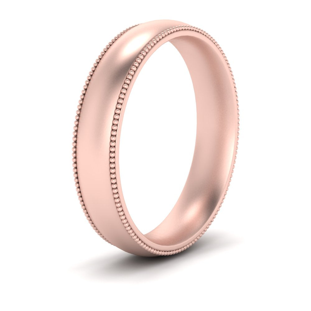 4 mm Milgrain Comfort Fit Mens Wedding Band Fascinating Diamonds