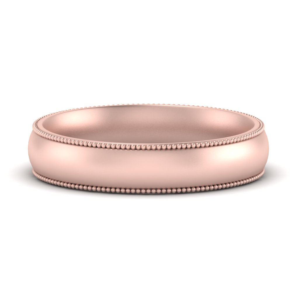 4 mm Milgrain Comfort Fit Mens Wedding Band Fascinating Diamonds