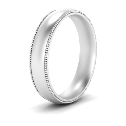 4 mm Milgrain Comfort Fit Mens Wedding Band Fascinating Diamonds