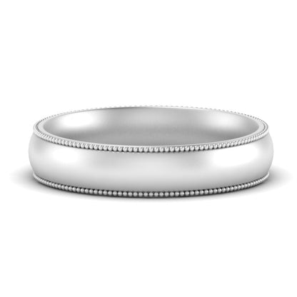 4 mm Milgrain Comfort Fit Mens Wedding Band Fascinating Diamonds