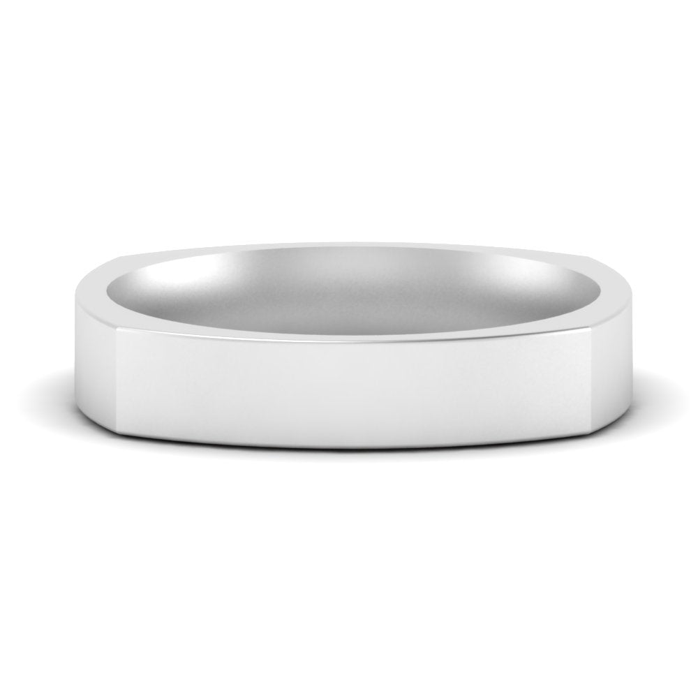 Square Comfort Fit Mens Wedding Band Fascinating Diamonds