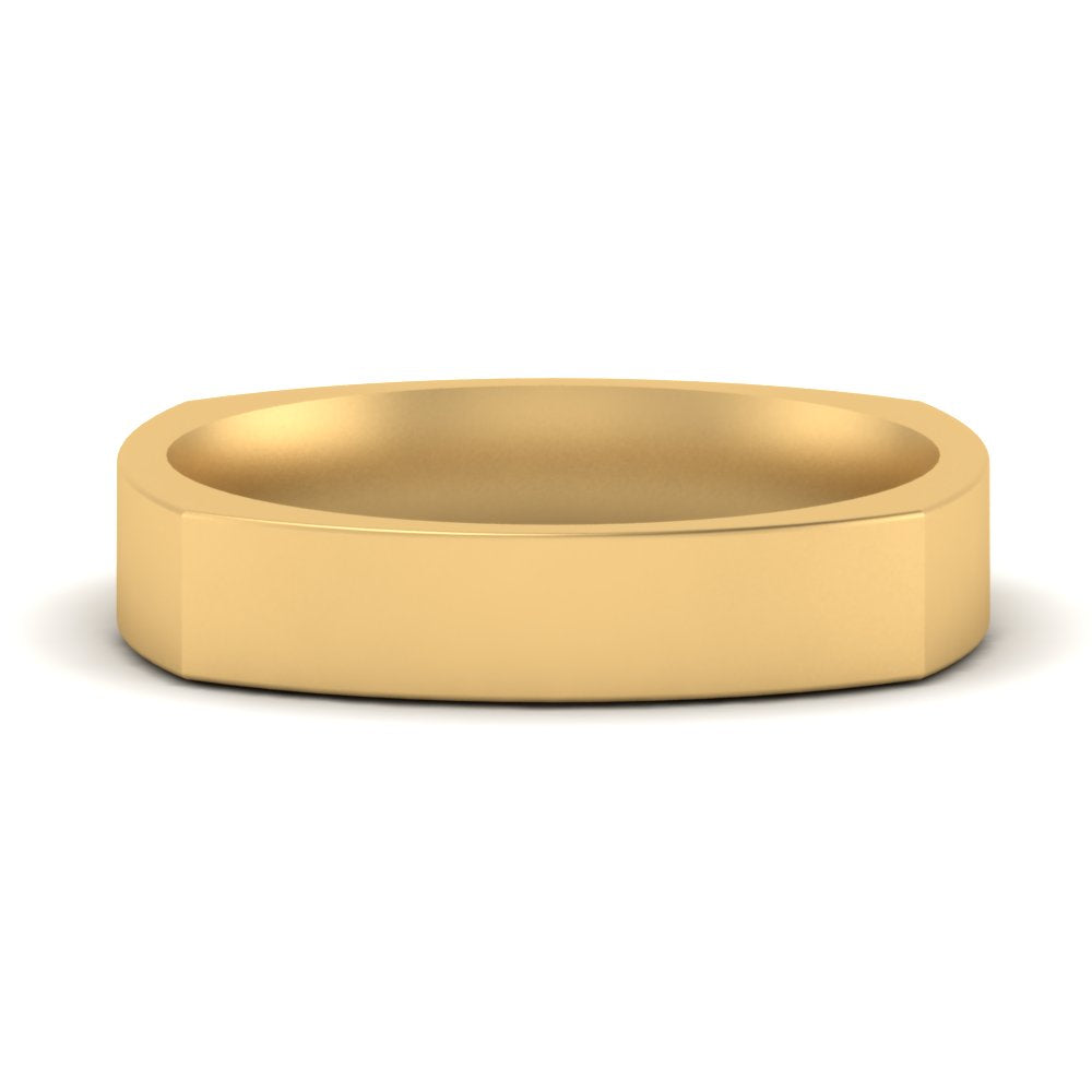 Square Comfort Fit Mens Wedding Band Fascinating Diamonds
