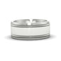 Mens Band Double Milgrain Fascinating Diamonds