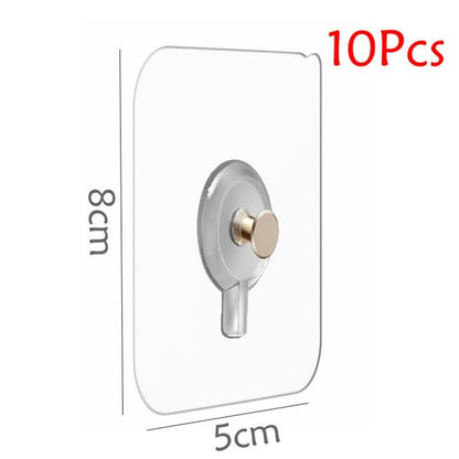 10 Pcs Punch-Free Non-Marking Strong Adhesive Screw Stickers Wall Picture Hook Invisible Traceless Hardware Drywall Hooks Towel Hook Self Adhesive Key Holder Wall Hook Clothes Coat Robe Hooks Cabinet Closet Door Hanger Stevvex