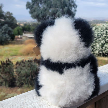 10" Seated Alpaca Panda Bear Purely Alpaca