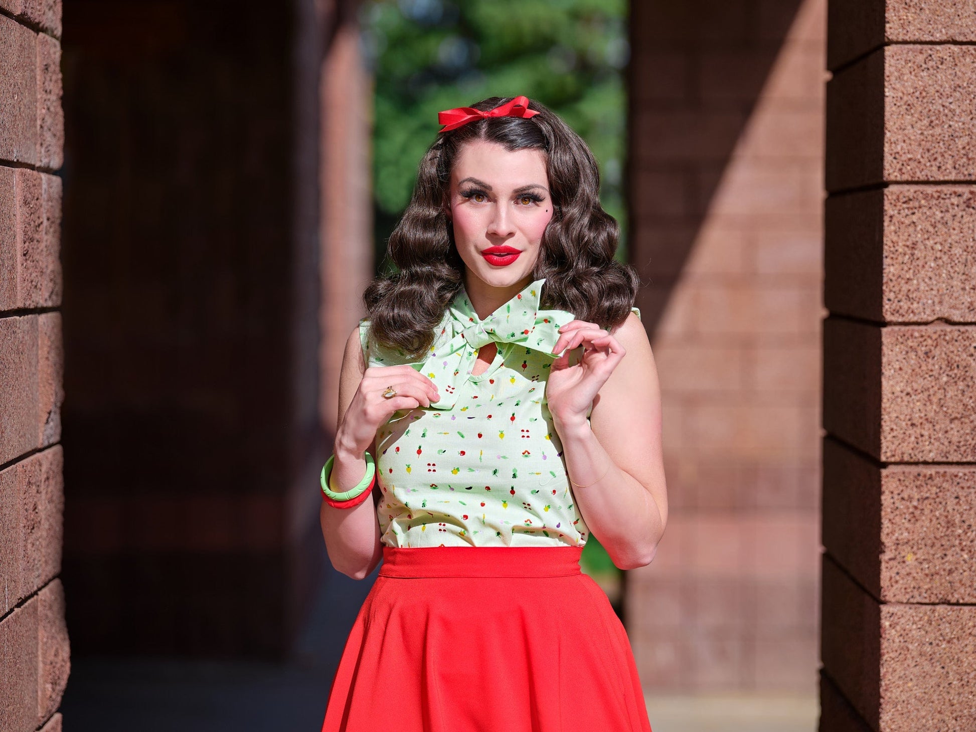 Veggies Bow Top Retrolicious