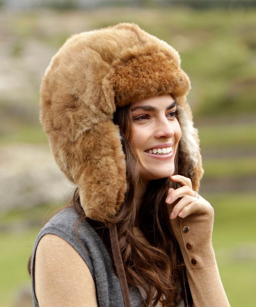 100% Baby Alpaca  RCMP Fur Hat With Earflaps Chullo Purely Alpaca