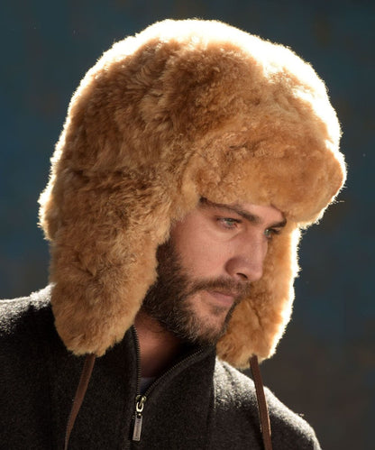 100% Baby Alpaca  RCMP Fur Hat With Earflaps Chullo Purely Alpaca