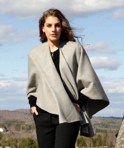 100% Baby Alpaca Woven Ruana Purely Alpaca