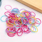 100-Pieces: High Elastic Leather Hair Rope Ponytail Bands - Seamless