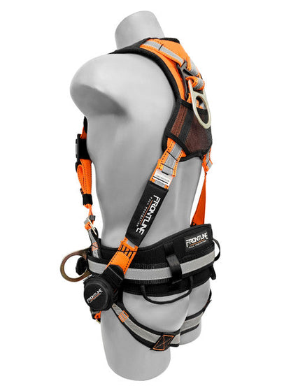 Frontline 100RCTB Combat Reflective Construction Full Body Harness with Tongue Buckle Legs and Trauma Straps M/L VM Hardware