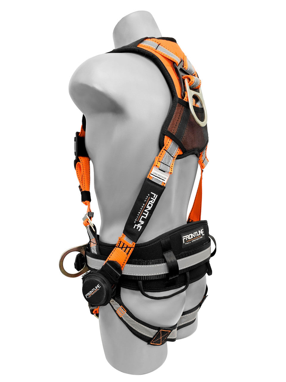 Frontline 100RCTB Combat Reflective Construction Full Body Harness with Tongue Buckle Legs and Trauma Straps S VM Hardware